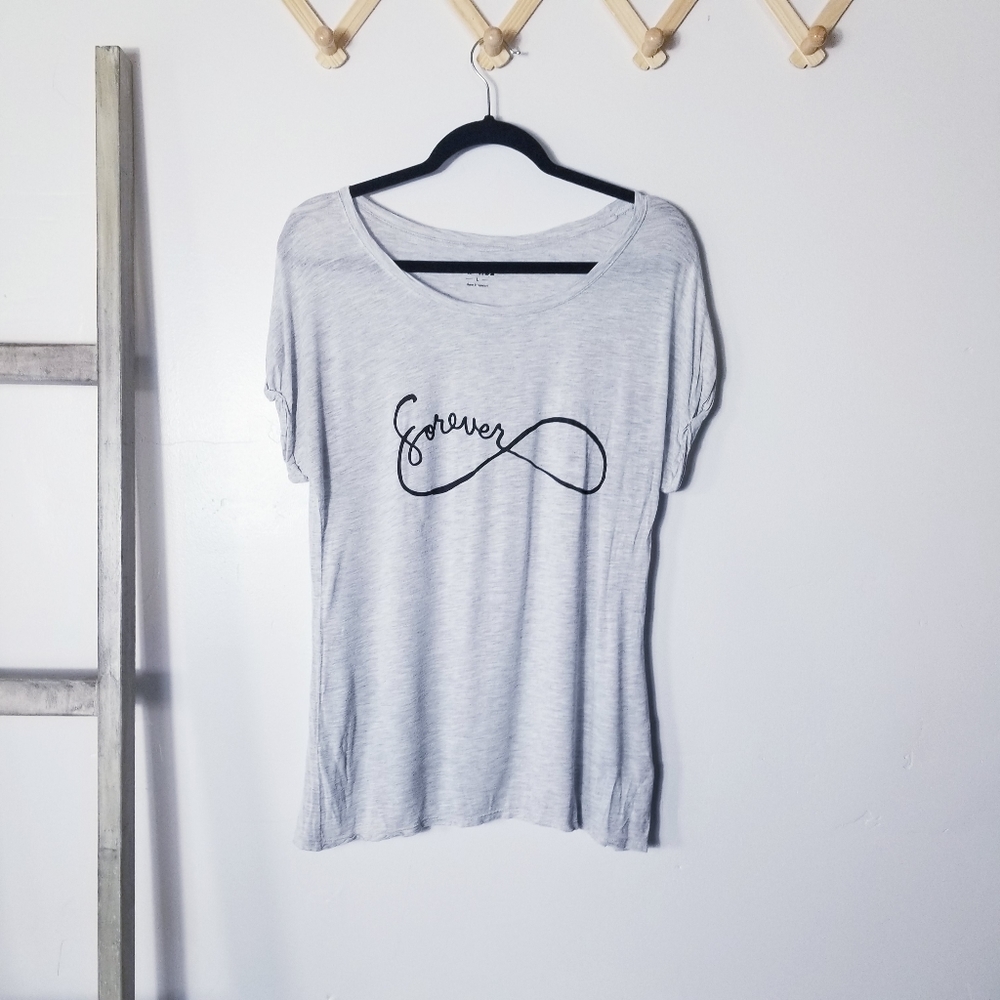 APT 9 LIGHT HEATHER GRAY CUFFED SLEEVE FOREVER SHIRT SIZE LARGE